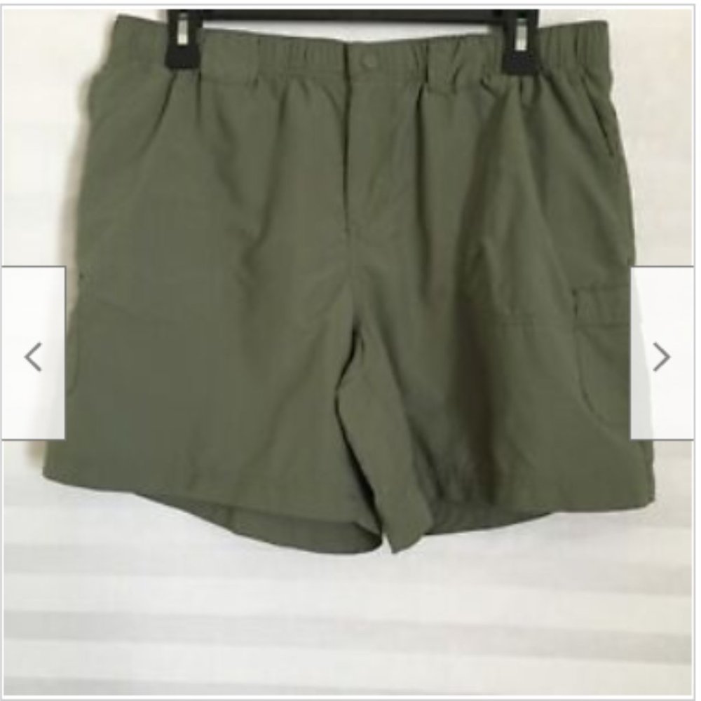 Columbia Men's Cargo Shorts Pockets Nylon‎ Elastic Waist